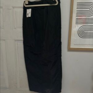 NWT Forever 21 Folded Waist Long Black Women's Skirt- size Small